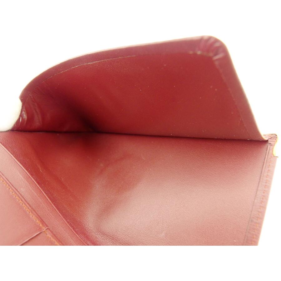 【GWタイムSALE★30％OFF】カルティエ 長札入れ 札入れ レディース メンズ マストライン ボルドー ゴールド 中古_5