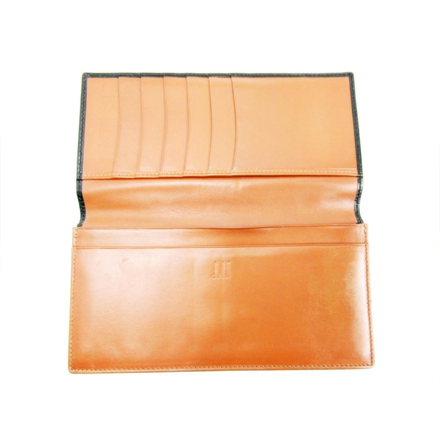 【GWタイムSALE★30％OFF】ダンヒル 長札入れ 長財布 レディース ブラック ブラウン 中古_4