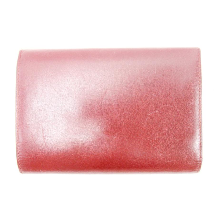 【GWタイムSALE★30％OFF】カルティエ がま口 財布 三つ折り 財布 レディース マストライン ボルドー 中古_1