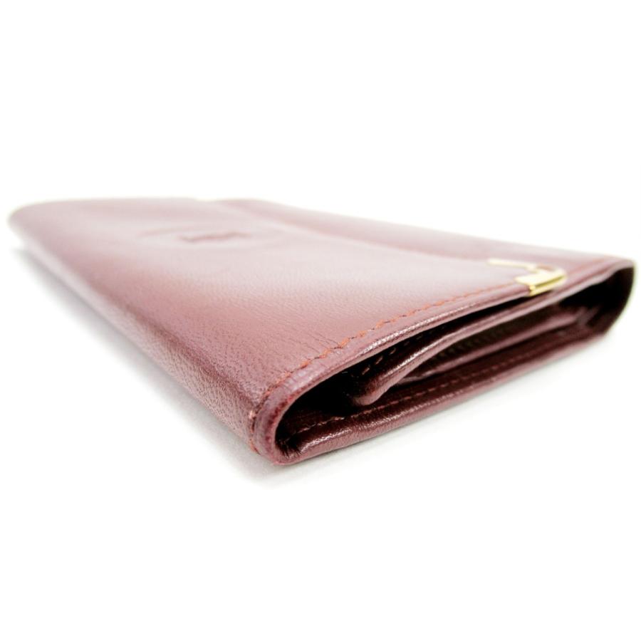【GWタイムSALE★30％OFF】カルティエ がま口 財布 三つ折り 財布 レディース マストライン ボルドー 中古_3