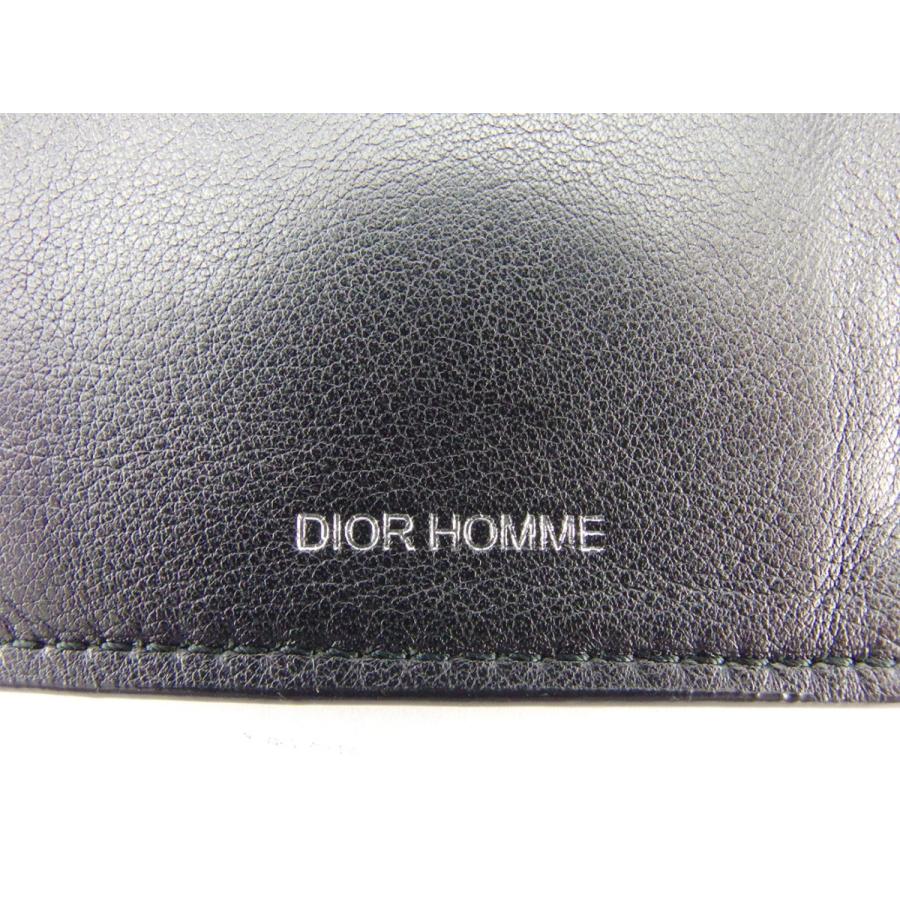 【BIGお買い物ラリー★30%OFFセール中】ディオール・オム DIOR HOMME 長財布CDマーク ブラック シルバー レディース 中古 年末ラストセール☆30%OFF】ディオール オム 長財布 ファスナー付き