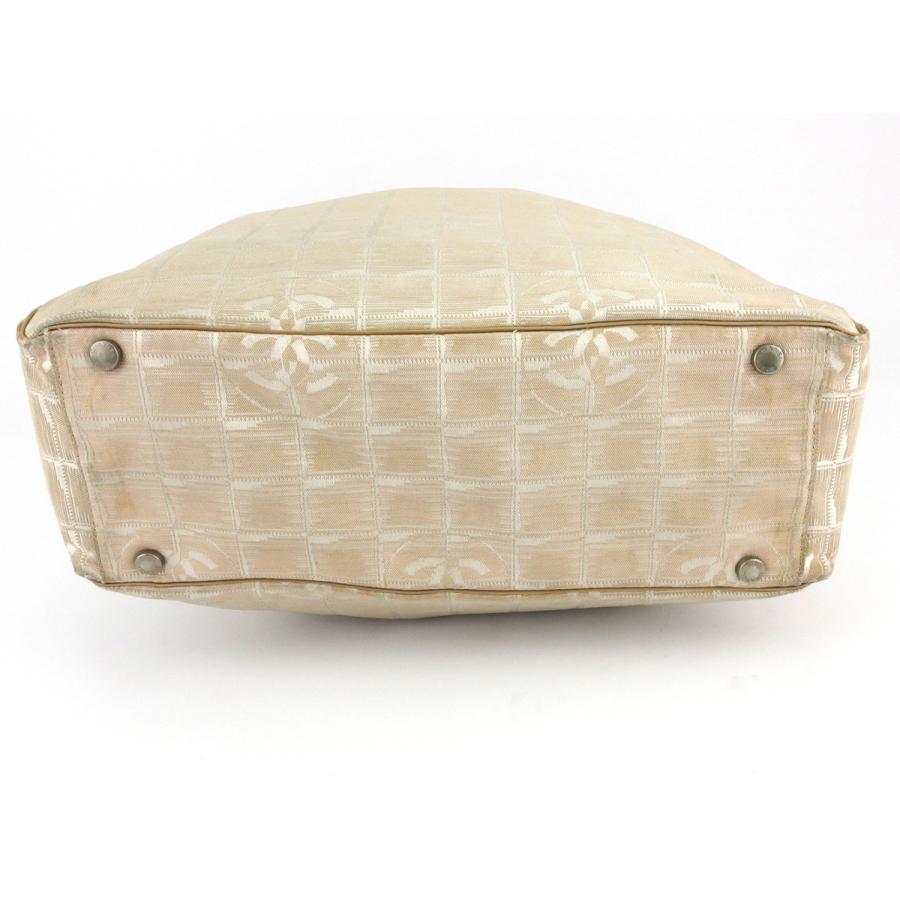 【GWタイムSALE★30％OFF】シャネル トートバッグ ショルダーバッグ レディース トートGM ニュートラベルライン ベージュ シルバー 中古_4