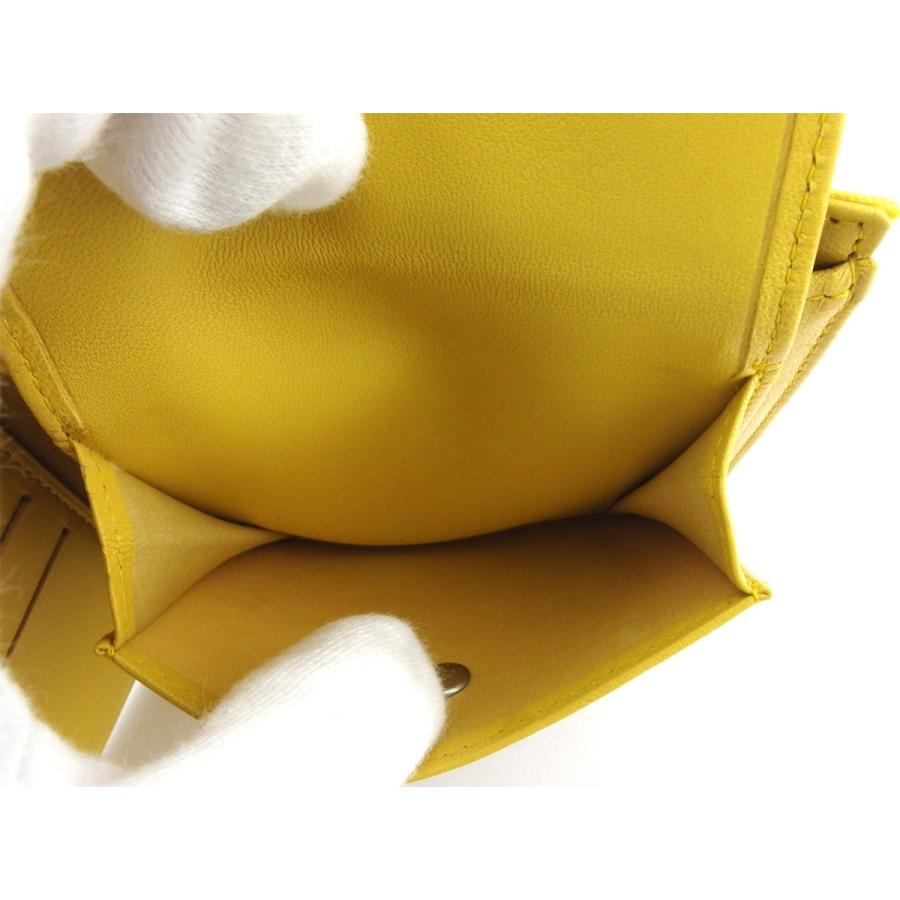 【週末タイムSALE★30％OFF】シャネル 二つ折り 財布 ミニ財布 レディース ヴィンテージ ニュートラベルライン イエロー 中古の画像