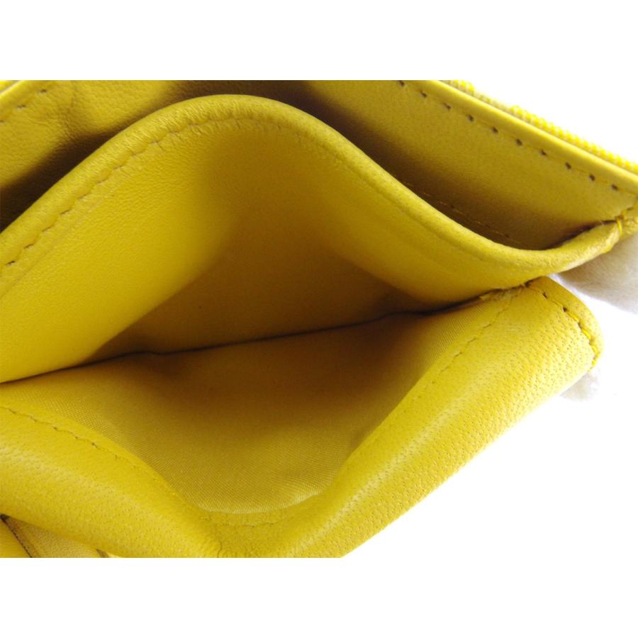 【週末タイムSALE★30％OFF】シャネル 二つ折り 財布 ミニ財布 レディース ヴィンテージ ニュートラベルライン イエロー 中古の画像
