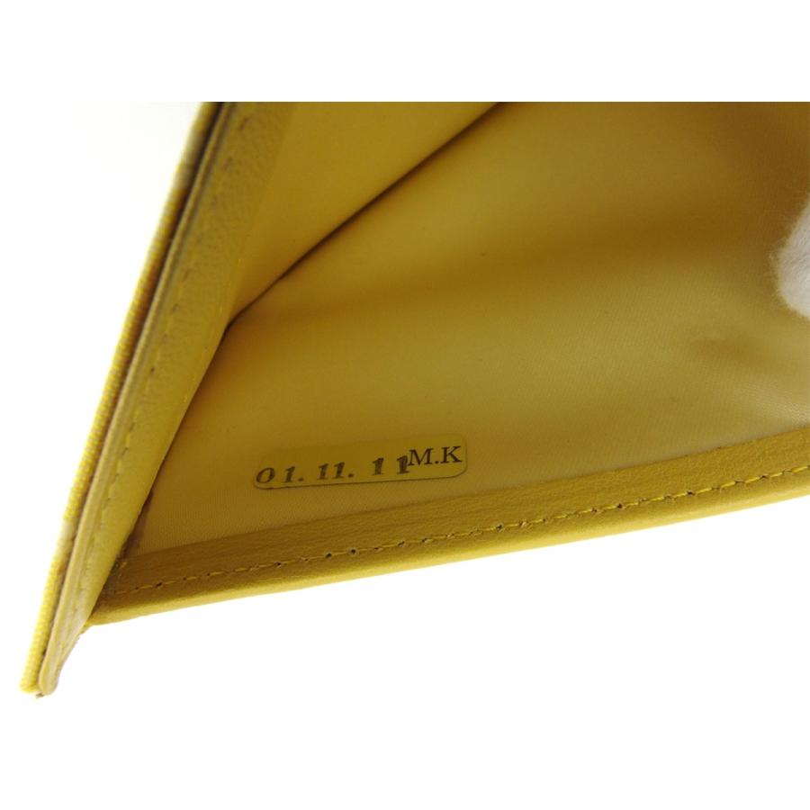 【週末タイムSALE★30％OFF】シャネル 二つ折り 財布 ミニ財布 レディース ヴィンテージ ニュートラベルライン イエロー 中古の画像