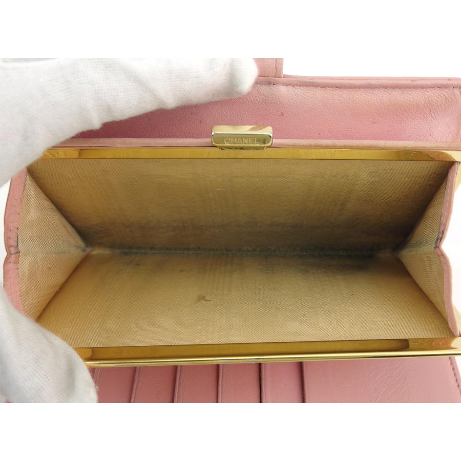 【希少】シャネルCHANELピンクがま口長財布 ココマーク新品ショルダー CHANEL（シャネル） （未使用 展示品）シャネル マトラッセ ココマーク