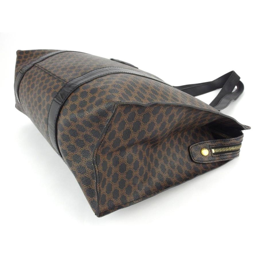 【GWタイムSALE★30％OFF】セリーヌ トートバッグ トート ショルダーバッグ レディース メンズ マカダム ブラック ブラウン ゴールド 中古_3