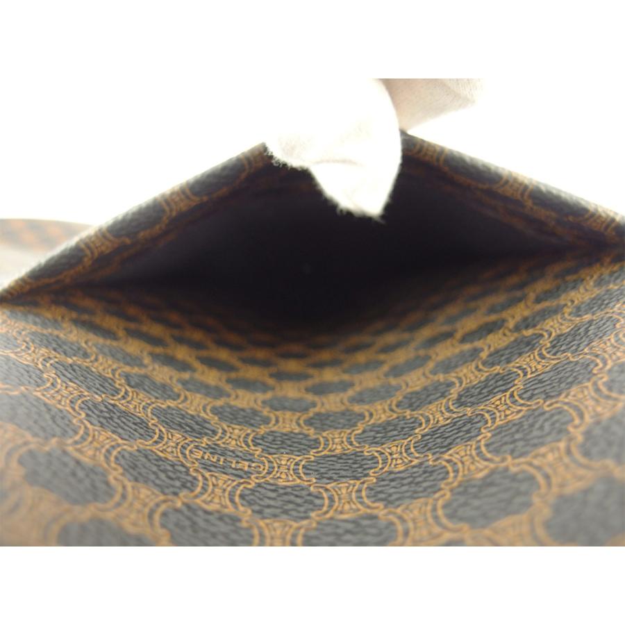 【GWタイムSALE★30％OFF】セリーヌ トートバッグ トート ショルダーバッグ レディース メンズ マカダム ブラック ブラウン ゴールド 中古_7