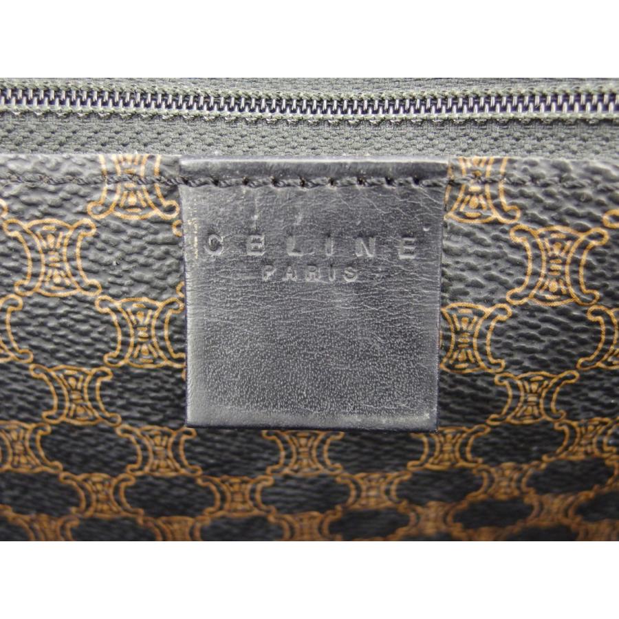 【GWタイムSALE★30％OFF】セリーヌ トートバッグ トート ショルダーバッグ レディース メンズ マカダム ブラック ブラウン ゴールド 中古_8