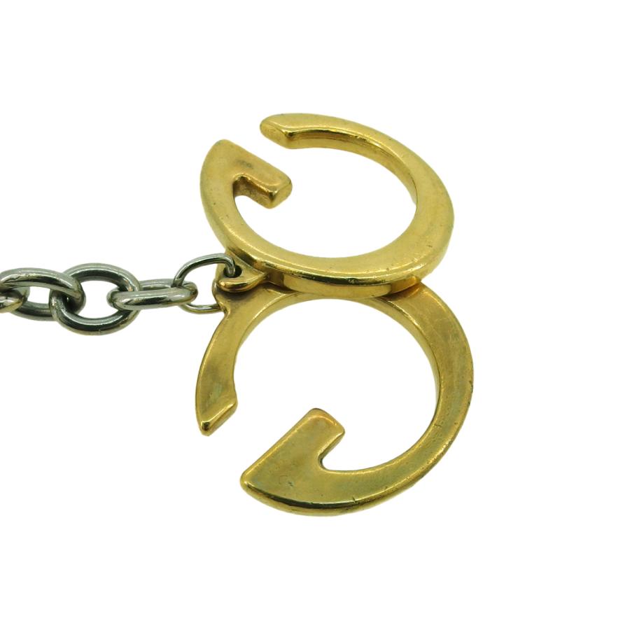 【週末タイムSALE★30％OFF】グッチ キーホルダー キーリング チャーム レディース メンズ ダブルG ゴールド シルバー 中古