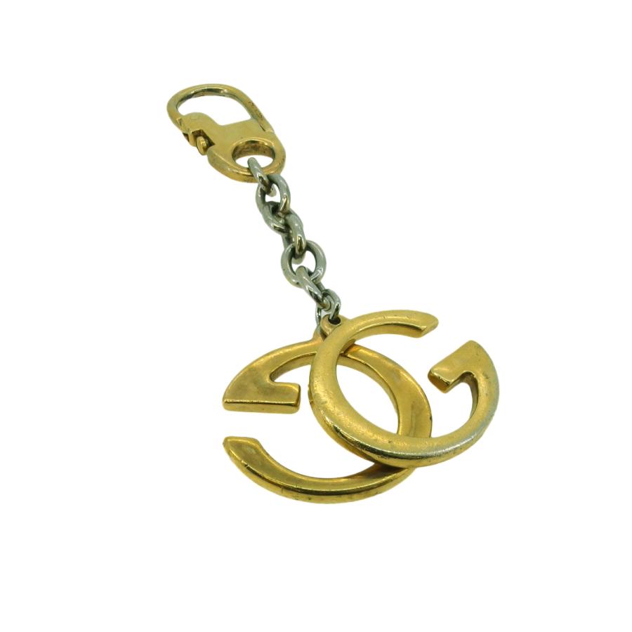 【週末タイムSALE★30％OFF】グッチ キーホルダー キーリング チャーム レディース メンズ ダブルG ゴールド シルバー 中古