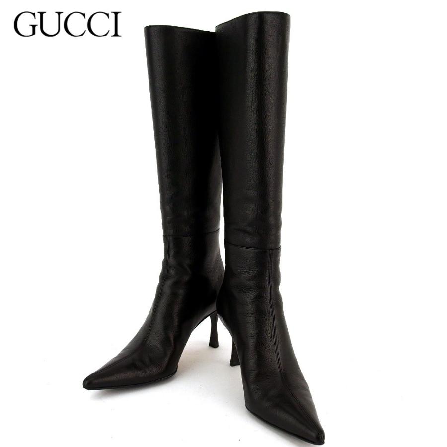 GUCCI グッチ ブーツ シューズ 靴 レディース ♯37C ポインテッドトゥ 
