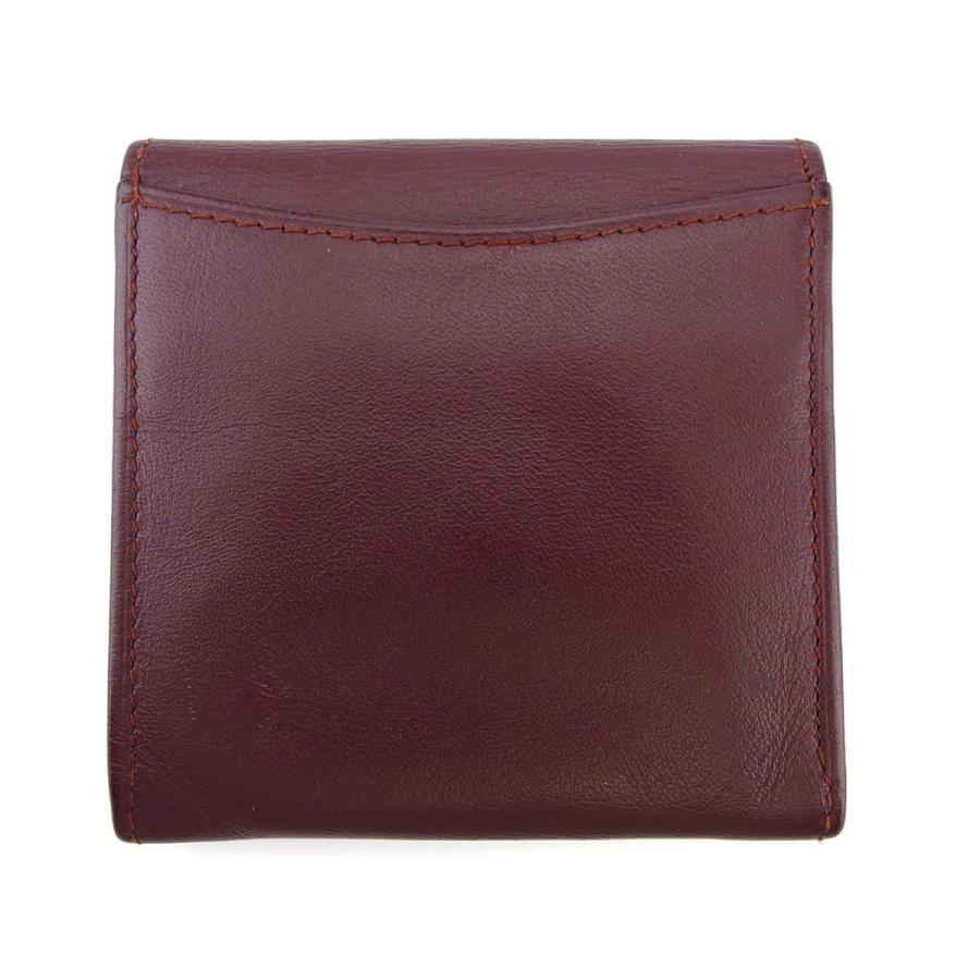 【週末タイムSALE★30％OFF】カルティエ コインケース 小銭入れ レディース メンズ マストライン ボルドー ゴールド 中古_1