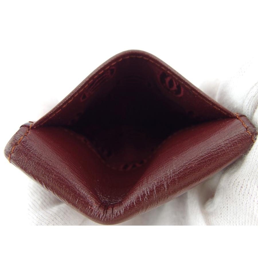 【週末タイムSALE★30％OFF】カルティエ コインケース 小銭入れ レディース メンズ マストライン ボルドー ゴールド 中古_7