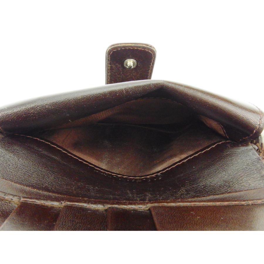 【週末タイムSALE★30％OFF】フェンディ がま口 財布 二つ折り ミニ財布 レディース メンズ ズッカ ブラウン ブラック ベージュ シルバー 中古_6
