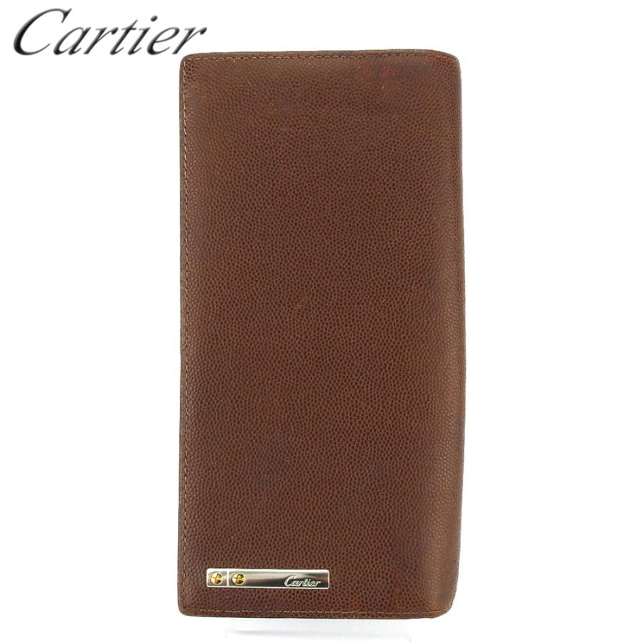 カルティエ 長財布 ファスナー付き長財布 レディース ブラウン