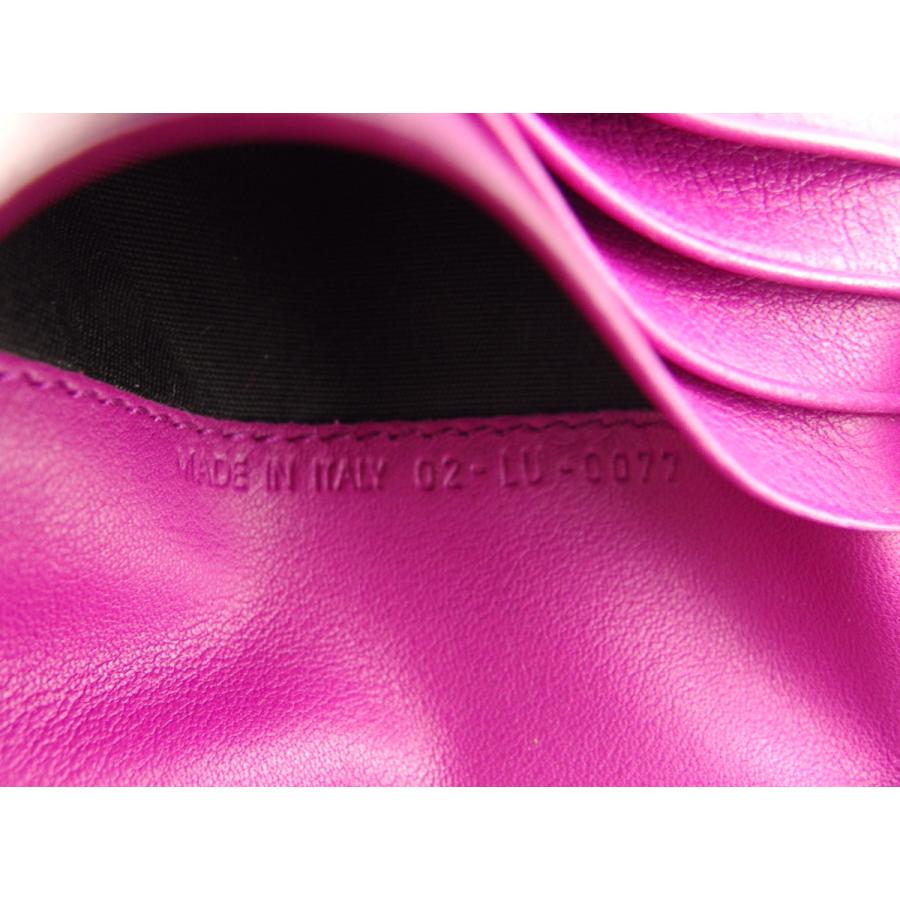 【GWタイムSALE★30％OFF】ディオール Wホック 財布 二つ折り ミニ財布 レディース トロッター ピンク パープル シルバー 中古_8