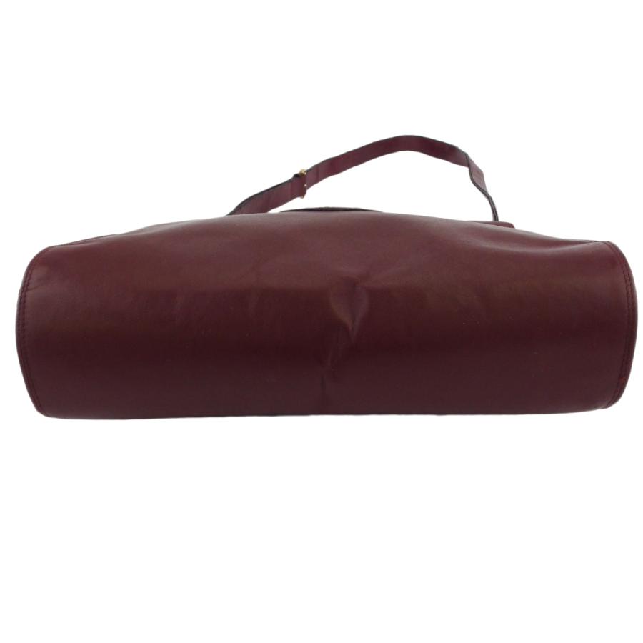 【美品】カルティエ　トリニティ　ワンショルダーバッグ レザー 三日月型 ボルドー Cartier（カルティエ） 【GWタイムSALE☆30％OFF】カルティエ