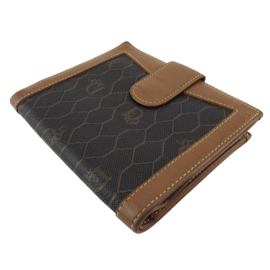 【GWタイムSALE★30％OFF】ディオール がま口 財布 二つ折り ミニ財布 レディース メンズ ハニカム ブラック ブラウン ゴールド 中古_3