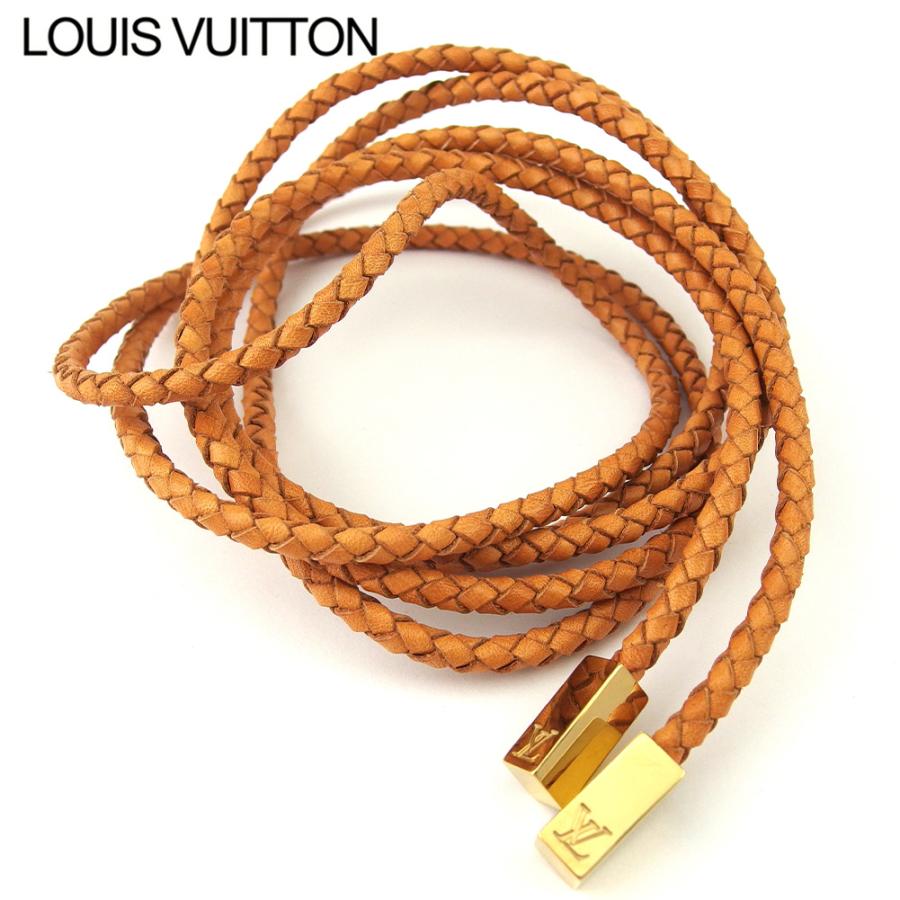 【X'masセール★30%OFF】ルイ・ヴィトン LOUIS VUITTON ベルト編み込み サンチュールVVNトレセ ブラウン ゴールド レディース 中古 LOUIS VUITTON（ルイ・ヴィトン） 【年末ラストセール☆30%OFF】ルイ