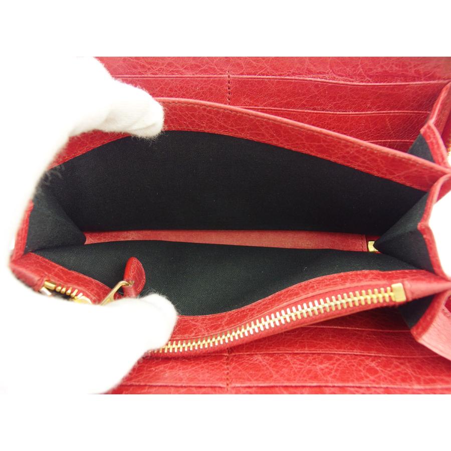 バレンシアガ 長財布 ジャイアントコンチネンタル レザー レッド