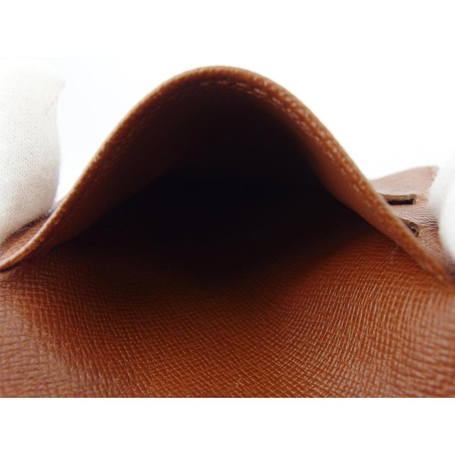 【週末タイムSALE★30％OFF】ルイ ヴィトン Wホック 財布 三つ折り ミニ財布 レディース メンズ ポルトモネビエカルトクレディ モノグラム 中古