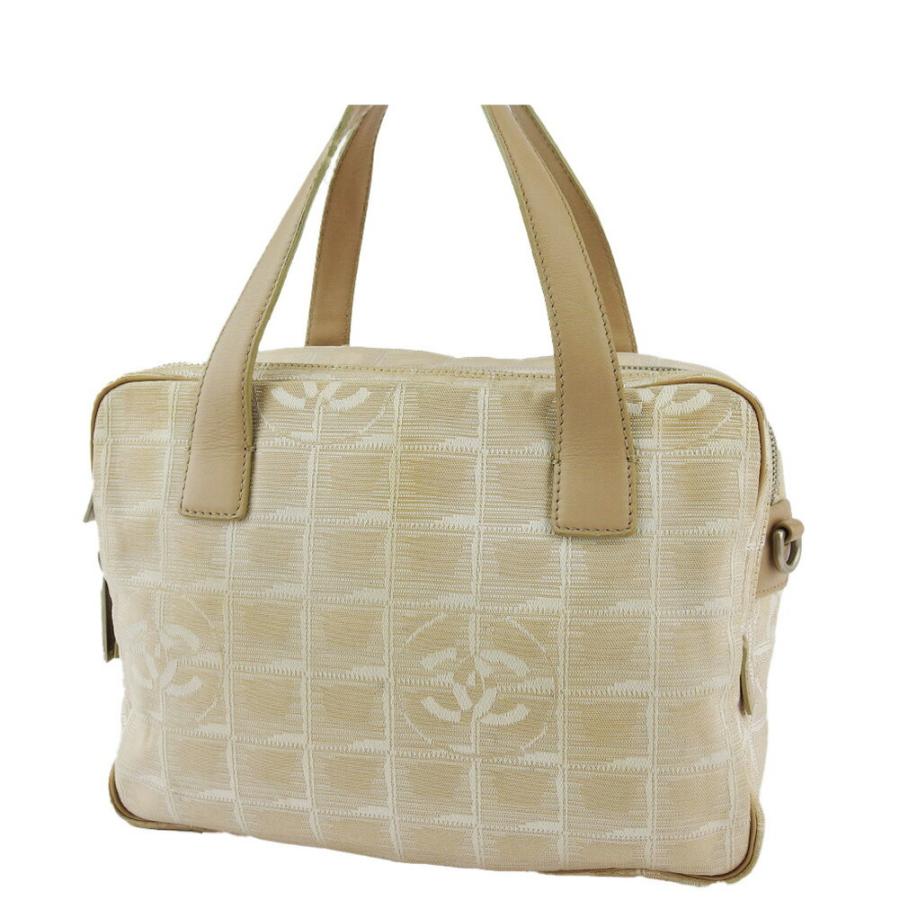 【X'masセール★30%OFF】シャネル CHANEL ハンドバッグニュートラベルライン オールドシャネル ベージュ シルバー レディース 中古 CHANEL（シャネル） 【Xmasセール☆30%OFFクーポン】シャネル