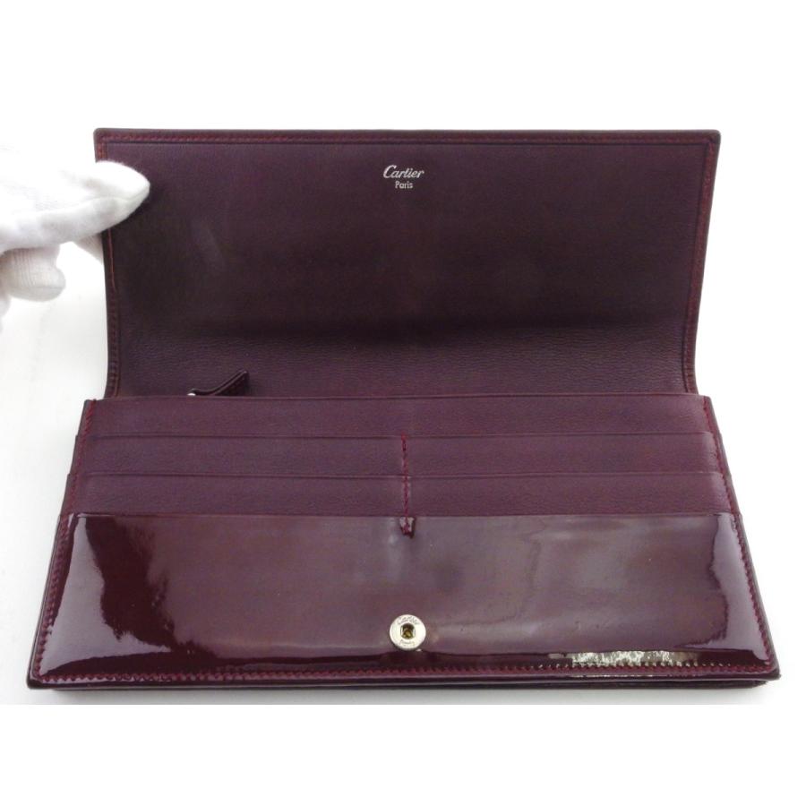 美品 カルティエ 長財布 箱付き トリニティ 三連リング 2つ折り財布 レザー Cartier（カルティエ） 【新春セール☆30%OFFクーポン】カルティエ 長