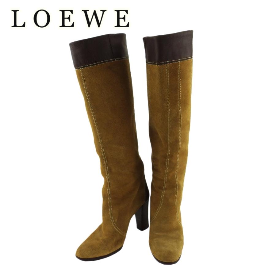 LOEWE ロエベ ブーツ シューズ 靴 レディース ♯37ハーフ ロングブーツ 