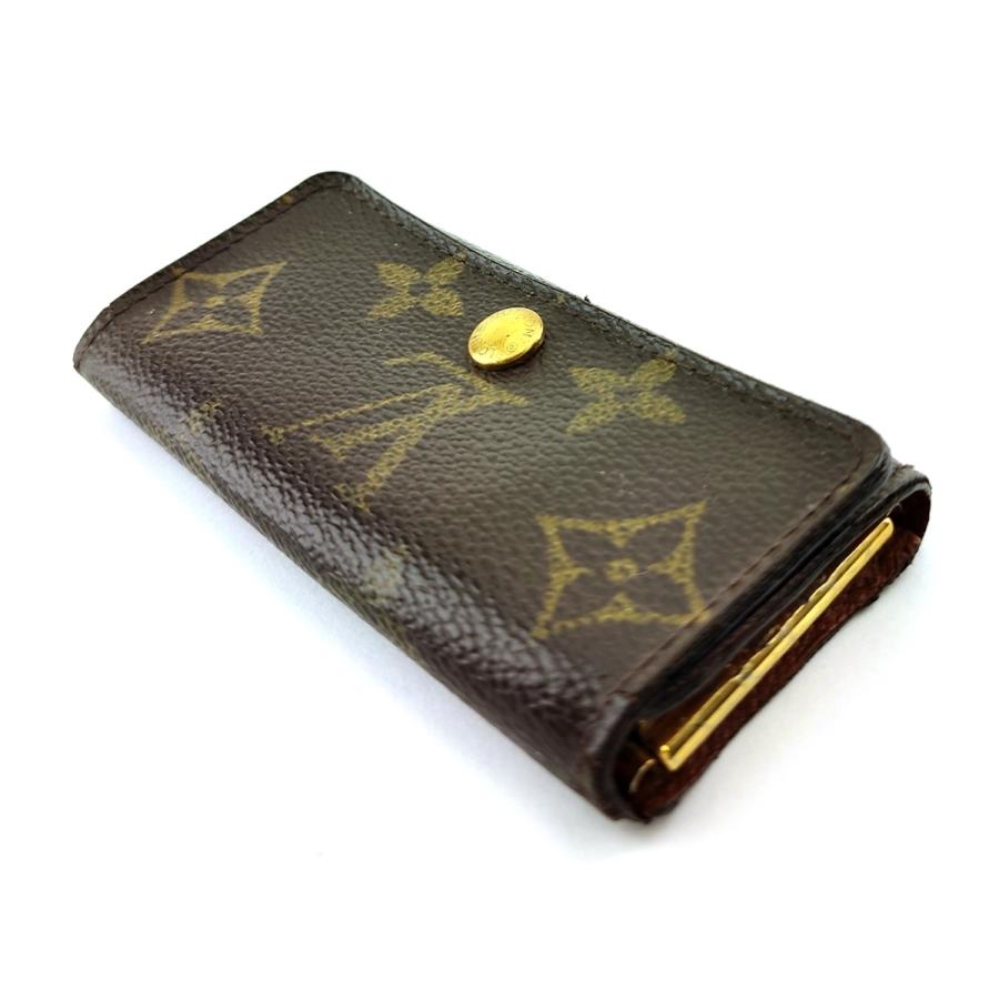 【週末タイムセール★30％OFF】ルイ ヴィトン キーケース 4連キーケース レディース メンズ ミュルティクレ4 モノグラム ブラウン ベージュ ゴールド 中古_2