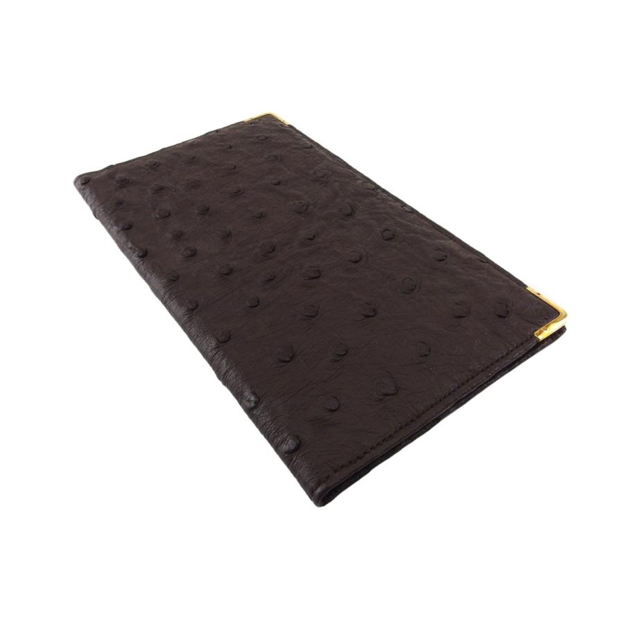 【GWタイムSALE★30％OFF】グッチ 長札入れ 札入れ レディース メンズ オールドグッチ オーストリッチ ブラウン ゴールド 中古_2