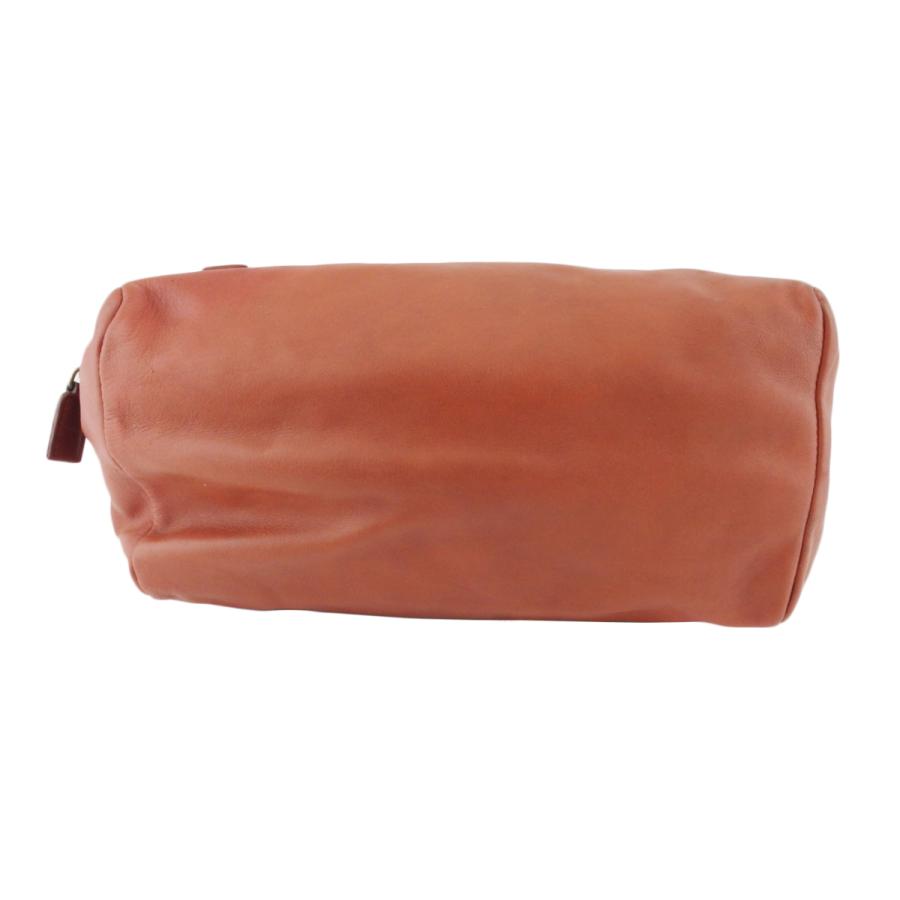 【週末タイムSALE★30％OFF】プラダ クラッチバッグ セカンドバッグ バッグ レディース メンズ トライアングルロゴ ブラウン ゴールド 中古