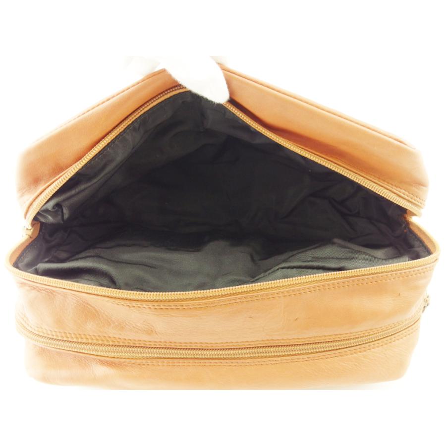 【週末タイムSALE★30％OFF】プラダ クラッチバッグ セカンドバッグ バッグ レディース メンズ トライアングルロゴ ブラウン ゴールド 中古