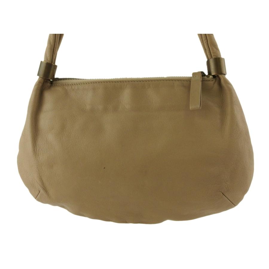 【週末タイムSALE★30％OFF】クロエ ショルダーバッグ ワンショルダー バッグ レディース ロゴプレート ベージュ ゴールド 中古