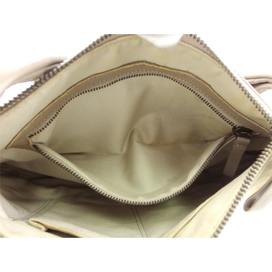【週末タイムSALE★30％OFF】クロエ ショルダーバッグ ワンショルダー バッグ レディース ロゴプレート ベージュ ゴールド 中古