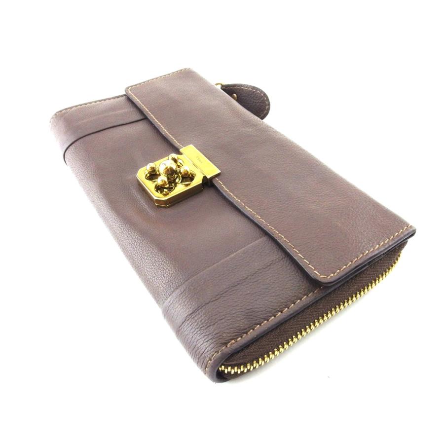 美品☆Chloe クロエ 長財布 L字ファスナー ラウンドウォレット