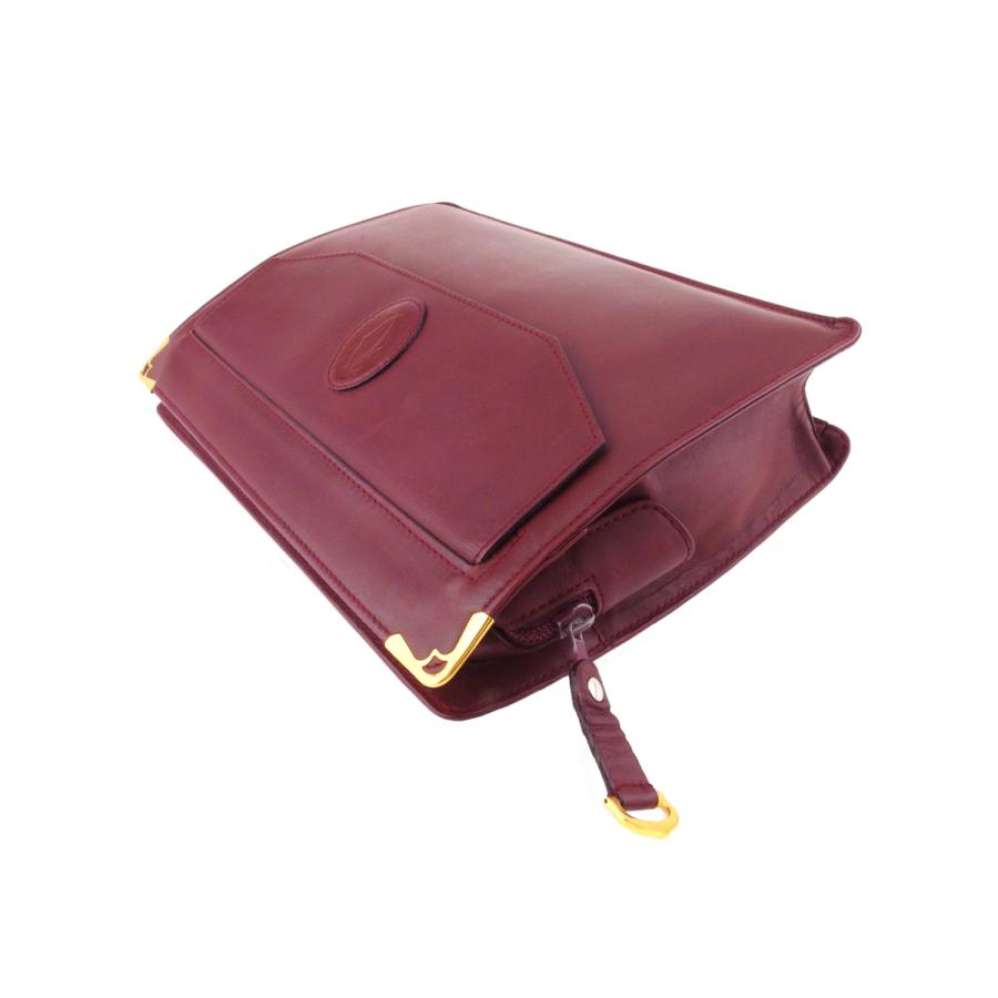 【週末タイムSALE★30％OFF】カルティエ クラッチバッグ セカンドバッグ バッグ レディース メンズ マストライン ボルドー ゴールド 中古