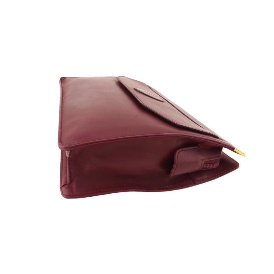 【週末タイムSALE★30％OFF】カルティエ クラッチバッグ セカンドバッグ バッグ レディース メンズ マストライン ボルドー ゴールド 中古