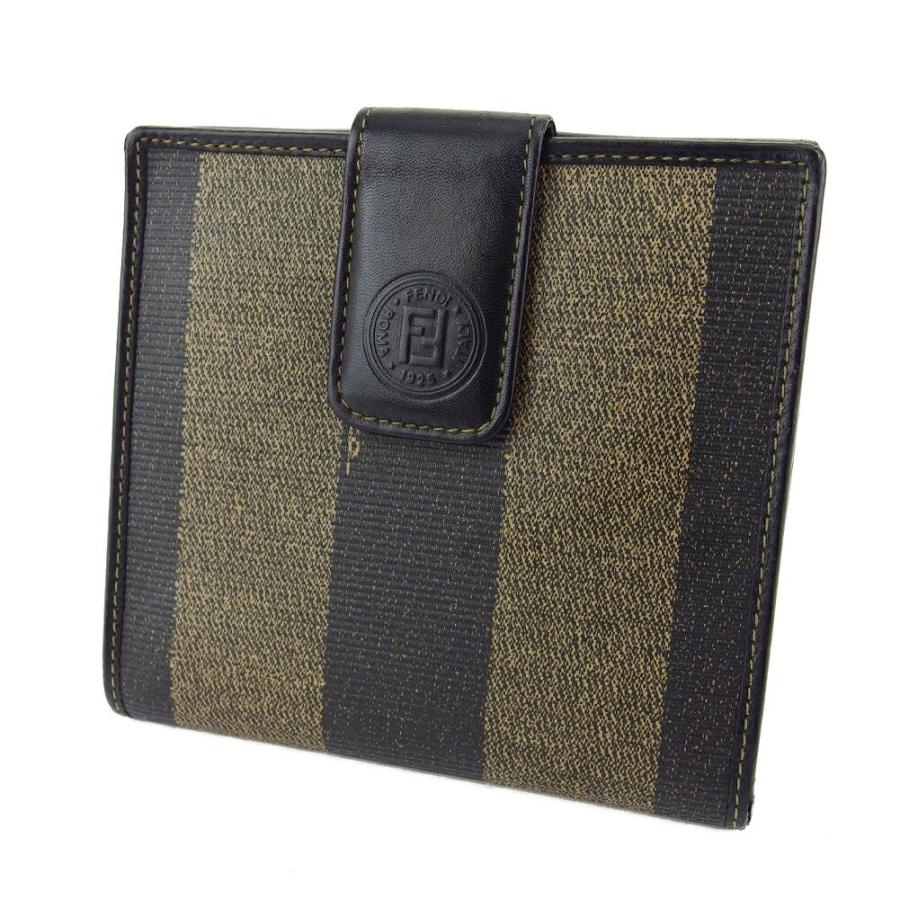 FENDI フェンディ ペカン ロゴ Wホック 二つ折り 財布