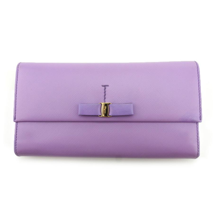 サルヴァトーレ フェラガモ 長財布 ファスナー付き 財布 レディース  