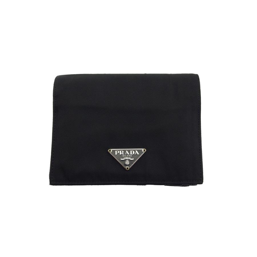 プラダ レザー トライアングルロゴ グレー 二つ折り財布 ユニセックス プラダ レザー トライアングルロゴ グレー 二つ折り財布 ユニセックス