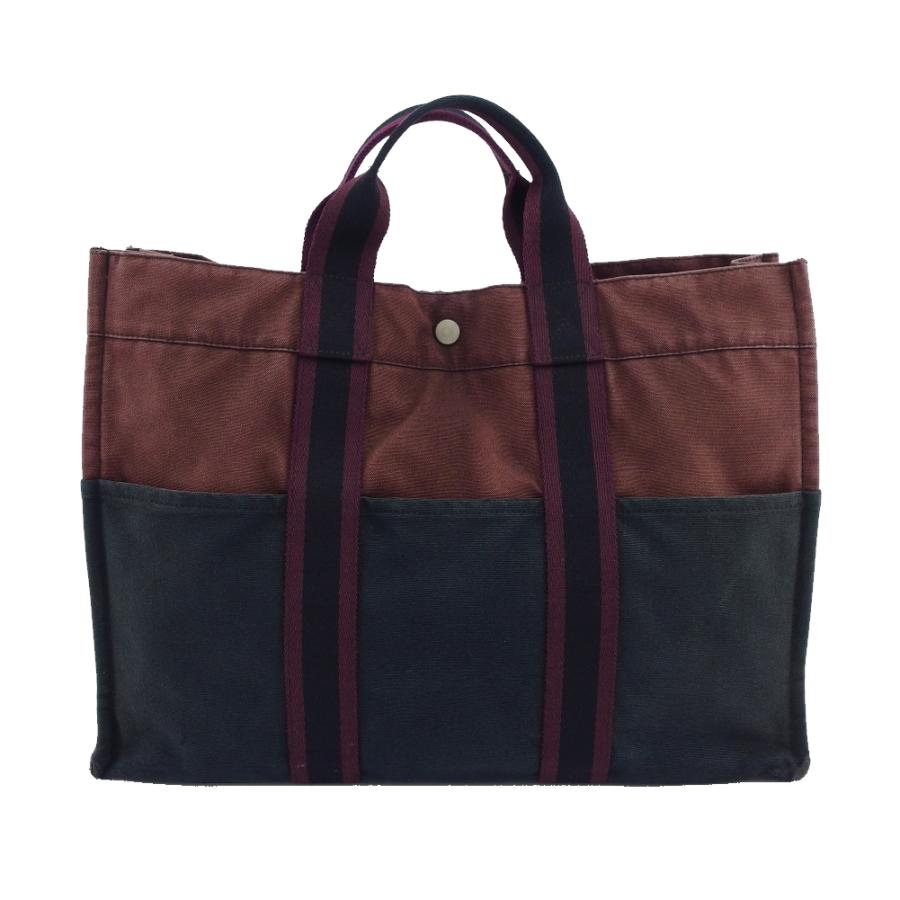 【BIGお買い物ラリー★30%OFFセール中】エルメス HERMES トートバッグフールトゥ トートMM パープル ブラック レディース 中古 HERMES（エルメス） 【年末ラストセール☆30%OFF】エルメス トート