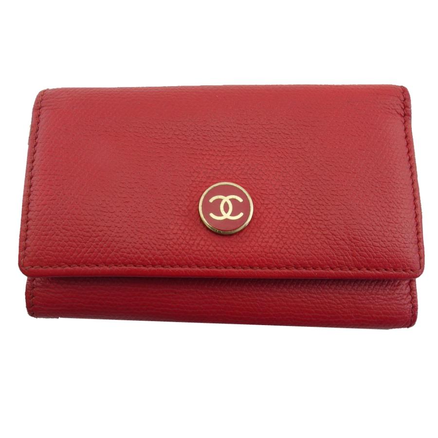 CHANEL レザーキーケース 赤 CHANEL（シャネル） 【週末タイムセール☆30%OFF】シャネル キーケース