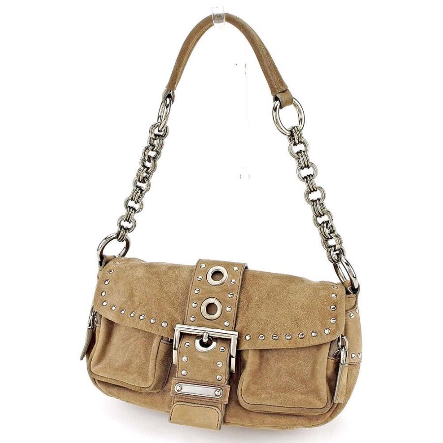 【時間指定不可】 プラダ ショルダーバッグ チェーンショルダー バッグ トライアングルロゴ スタッズ PRADA, 緒方陶園 8694b517