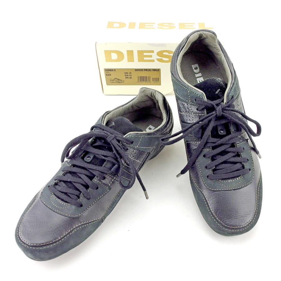 【BIGお買い物ラリー★30%OFFセール中】ディーゼル DIESEL スニーカーKORBIN? ♯JPN28 ローカット ブラック系 レディース 中古 DIESEL（ディーゼル） 【新春セール☆30%OFFクーポン】ディーゼル
