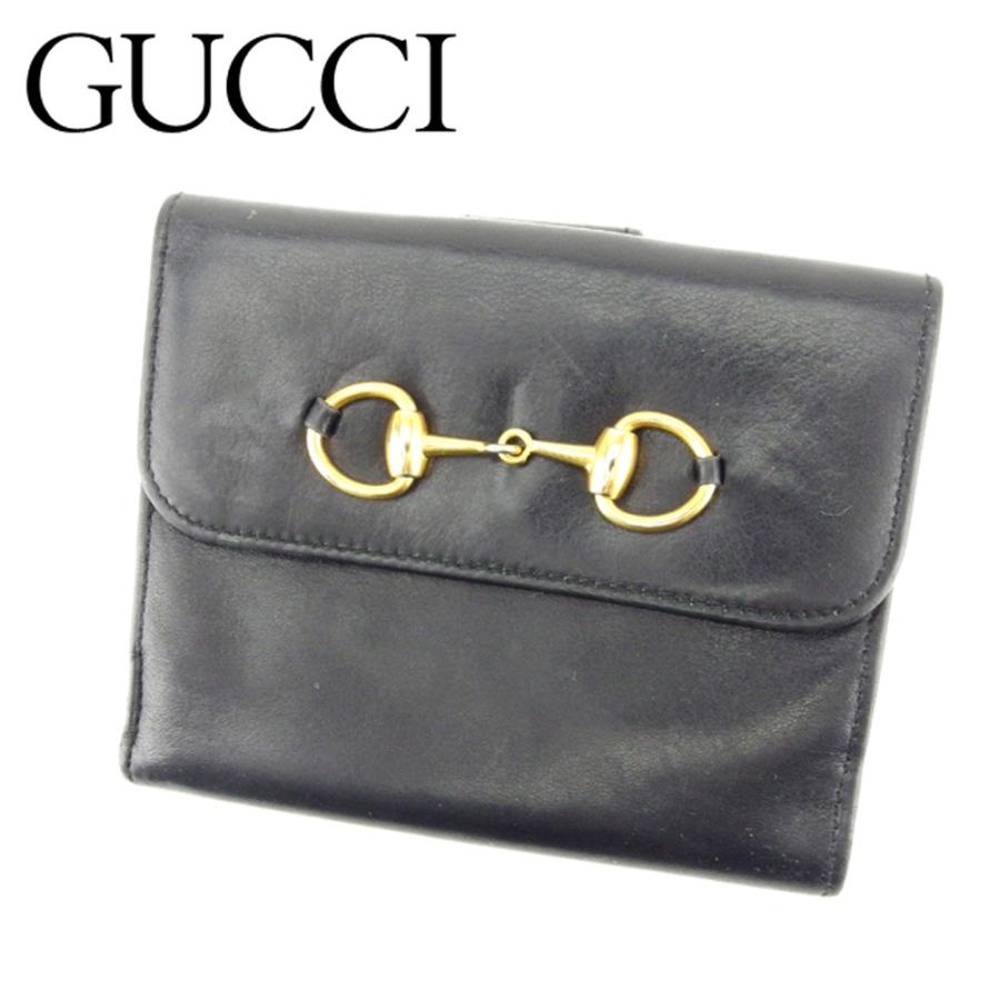 GUCCI（グッチ） Wホック財布 二つ折り 財布 レディース ホースビット