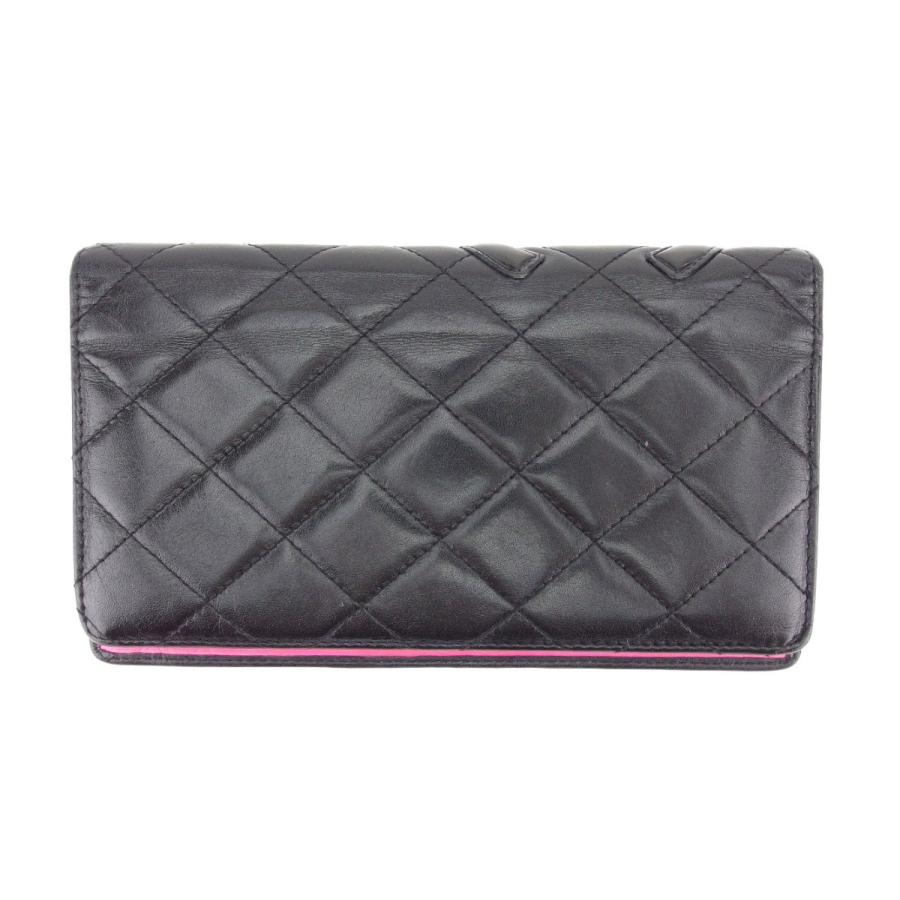 CHANEL シャネル 長財布 ブラック×ピンク ファスナー壊れあり CHANEL シャネル 長財布 ブラック×ピンク ファスナー壊れあり