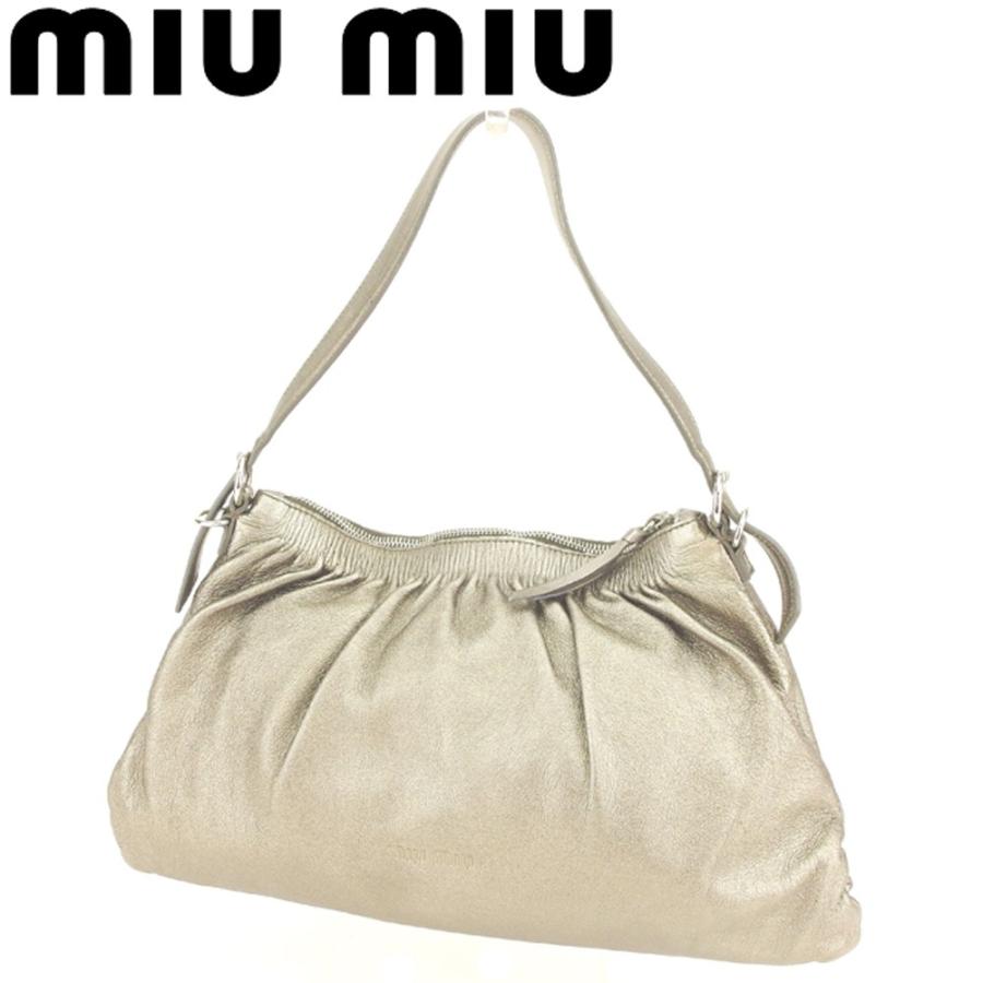 miu ミュウミュウ ハンドバッグ ショルダーバッグ レディース ギャザー 
