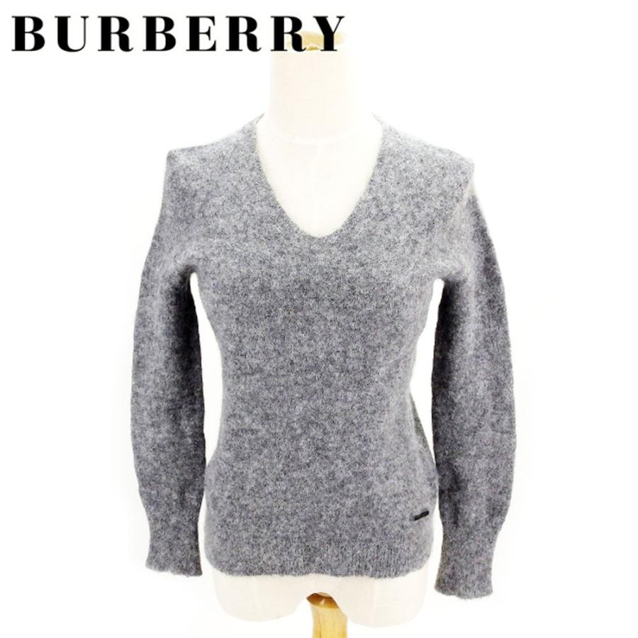 BURBERRY バーバリー ニット 長袖 セーター レディース ♯2サイズ V 