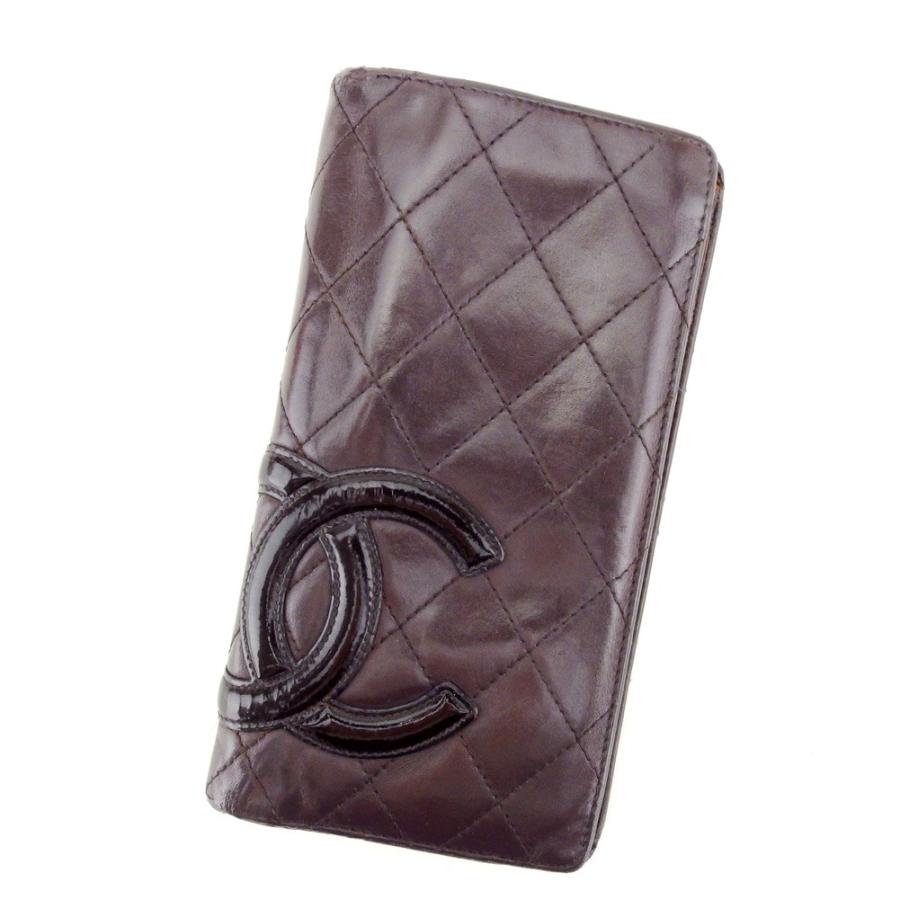 【BIGお買い物ラリー★30%OFFセール中】シャネル CHANEL 長財布カンボンライン オールドシャネル ブラウン オレンジ レディース 中古 CHANEL（シャネル） 【年末ラストセール☆30%OFF】シャネル 長財布